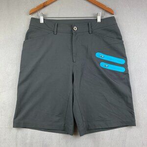 Lululemon Mens Shorts 34 Gray Chino Cadence Commute Cargo 11" Flap Pockets Nylon